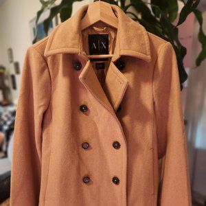 Armani Exchange camel color peacoat S